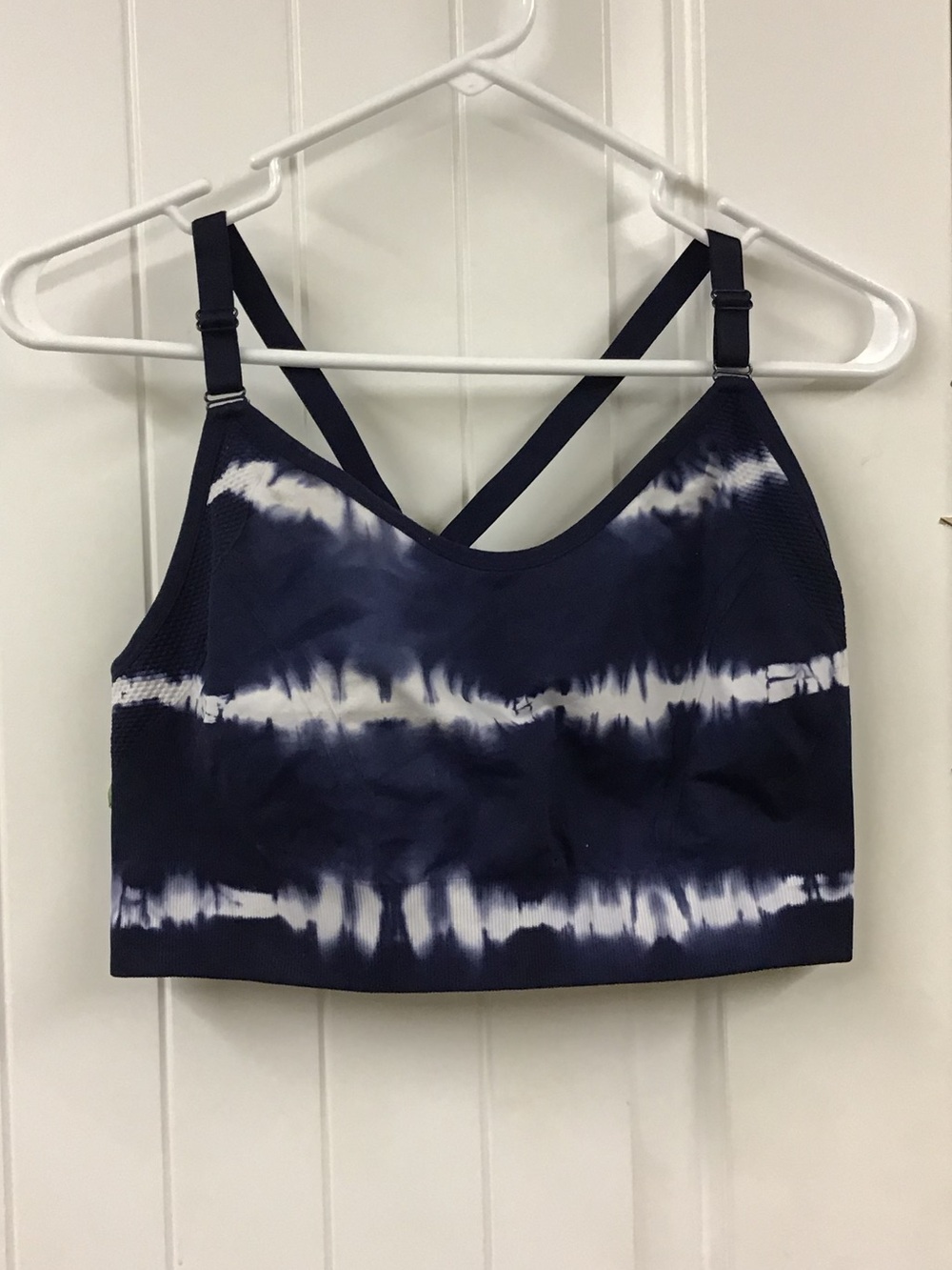 Tie-Dye Navy and White Sports Bralette